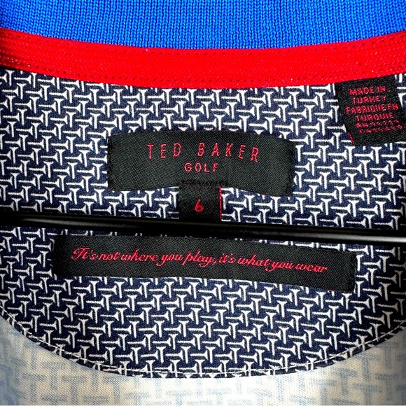 Ted Baker London Printed Golf Polo Size 6 EUC - Picture 3 of 8